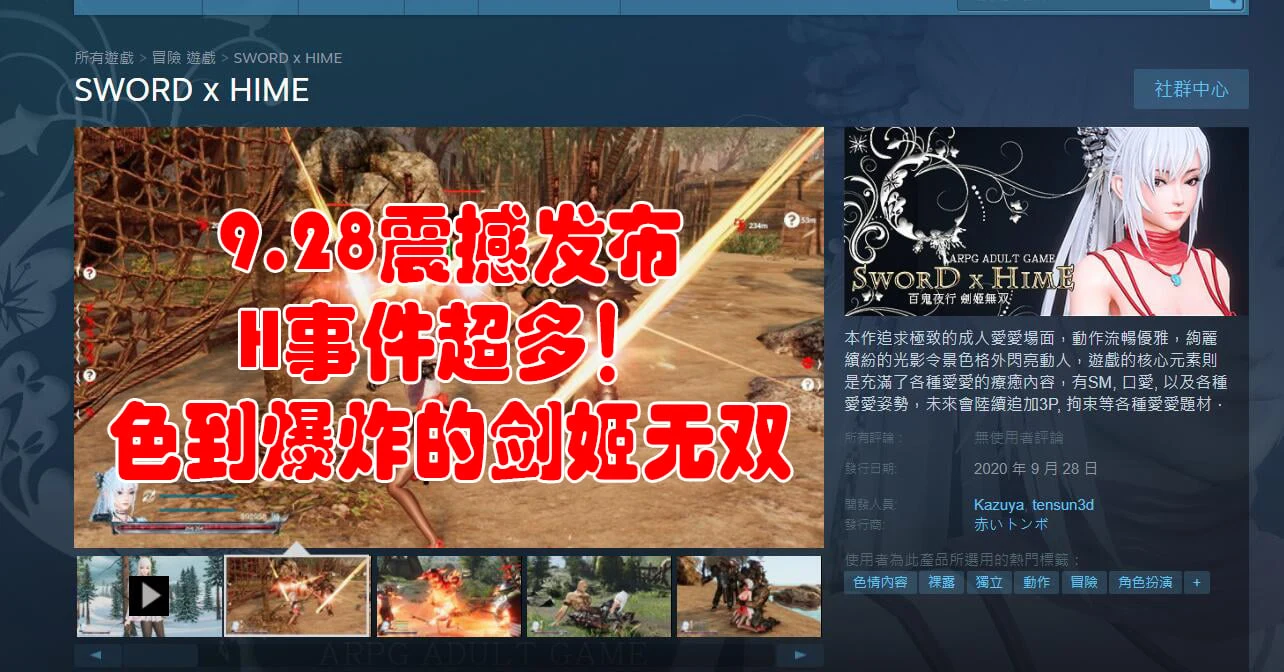 【极品ACT/中文/3D】SwordxHime劍姬無双 官方中文步兵版/付全开存档【9G/新作/全CV】 畅玩游戏 预览第3张